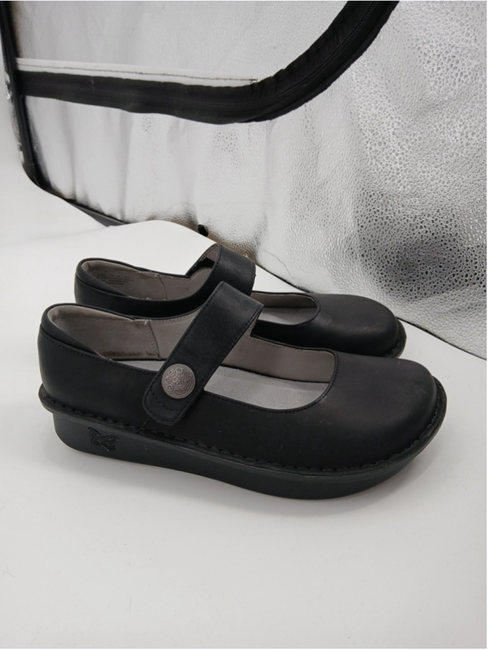 Alegria Paloma PAL-7414 Women's 10.5 Black Leather Memory Foam Mary Jane Shoes